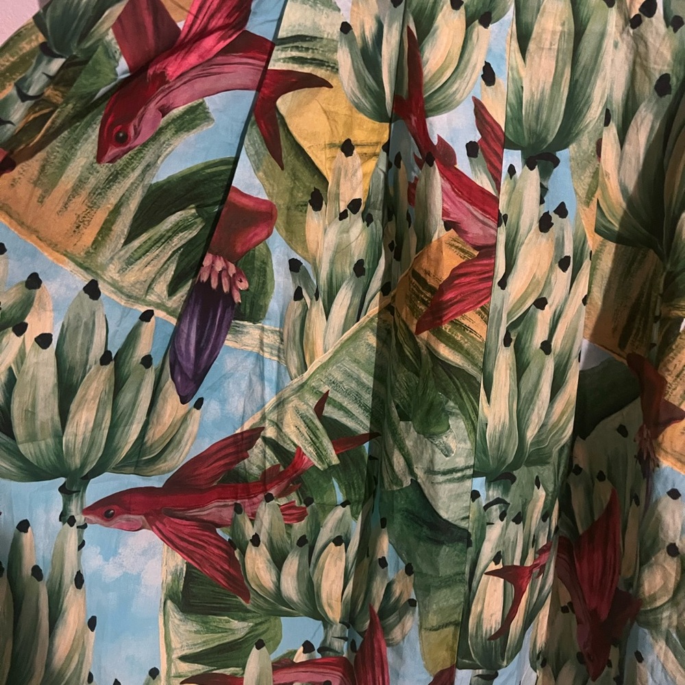 Farm Rio Blue Banana Pingo Midi Dress (SOLD OUT) - Picture 7 of 12